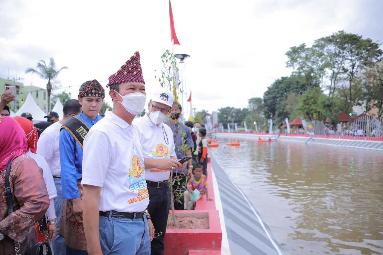 Destinasi Wisata Sekanak Lambidaro diresmikan Gubernur Sumatera Selatan [Sumsel] H Herman Deru bersama Walikota Palembang H Harnojoyo, Sabtu [5/2/2022]