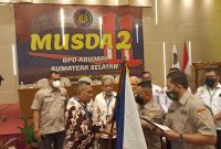 H Novembriono SE kembali nahkodai Badan Pengurus Daerah Asosiasi Badan Usaha Jasa Pengamanan Indonesia Sumatera Selatan [BPD ABUJAPI Sumsel] periode 2022-2027.