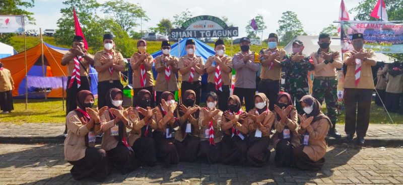 Perkemahan Sabtu Minggu [Persami] Bukit Asam diselenggarakan di Perkemahan Bangko Barat Tanjung Enim, Kecamatan Lawang Kidul, Sabtu-Minggu [12-13/2/2022].