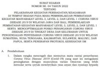 Tangkapan layar surat edaran [SE] nomor 04 tahun 2022.