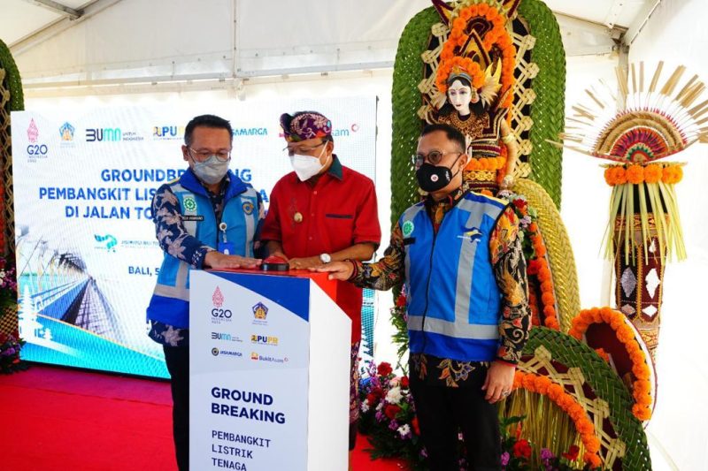 Groundbreaking PLTS di Gerbang Tol [GT] Ngurah Rai Jalan Tol Bali Mandara, Sabtu [05/03]