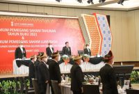 Gubernur Sumsel H Herman Deru memimpin langsung Rapat Umum Pemegang Saham Bank Sumsel Babel [RUPS BSB] tahun buku 2021.