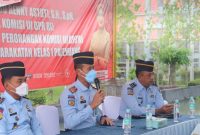 Kepala Lembaga Pemasyarakatan [Lapas] Kelas I Palembang Kadiyono menyampaikan arahan Kanwil Kemenkumham Sumsel terkait penguatan tugas pokok dan fungsi [tupoksi] pegawai. 