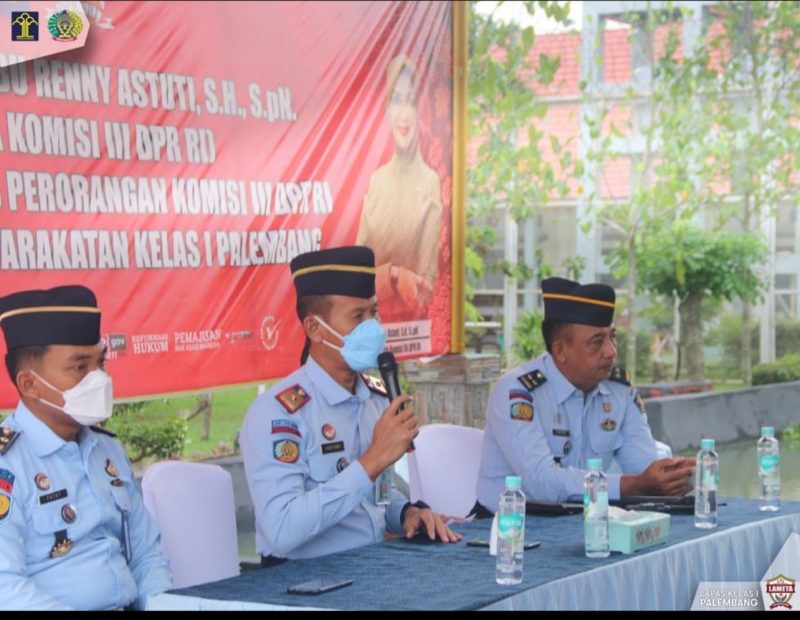 Kepala Lembaga Pemasyarakatan [Lapas] Kelas I Palembang Kadiyono menyampaikan arahan Kanwil Kemenkumham Sumsel terkait penguatan tugas pokok dan fungsi [tupoksi] pegawai. 