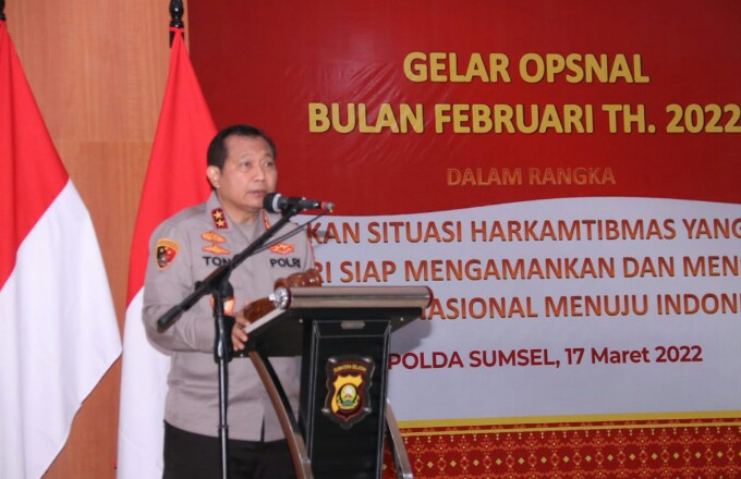 Kapolda Sumsel, Irjen Pol Drs Toni Harmanto