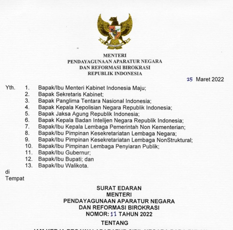 Tangkapan layar pada SE 11/2022