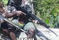 Satuan Tugas Penegakan Hukum [Satgas Gakkum] Operasi Damai Cartenz melakukan tindakan tegas terukur kepada pimpinan Kelompok Kriminal Bersenjata [KKB] Ndeotadi, Toni Tabuni, karena melakukan perlawanan saat dilakukan penangkapan.