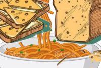 Ilustrasi Mi dan Roti