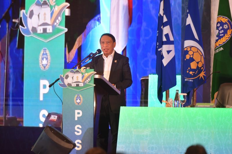 Menteri Pemuda dan Olahraga Republik Indonesia (Menpora RI) Zainudin Amali membuka secara resmi kongres biasa PSSI 2022 