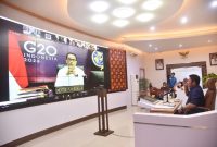 Gubernur Sumsel H Herman Deru bersama Menteri Perhubungan [Menhub] RI, Budi Karya Sumadi menggelar rapat koordinasi dalam mewujudkan pembangunan Pelabuhan Tanjung Carat 
