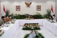Wapres Ma’ruf Amin saat memimpin Rapat Koordinasi TPPS, di Istana Wakil Presiden, Jakarta, Rabu (11/05)