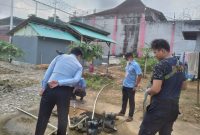 Pengecekan air di bak penampungan Lapas Banyuasin, Selasa [10/05/2022]