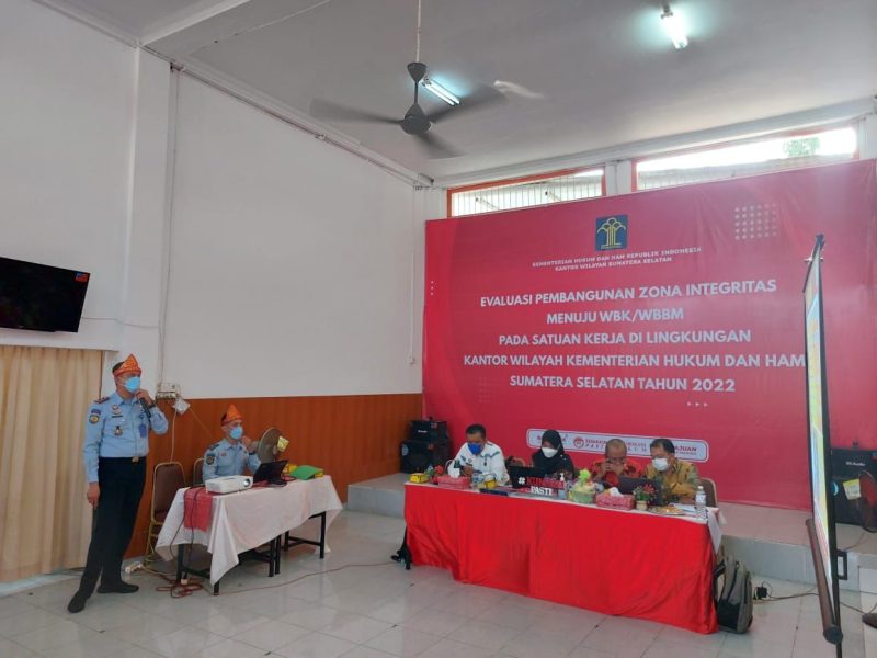 Lapas Narkotika Kelas IIB Banyuasin mengikuti Desk Evaluasi TPI
