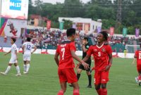 Timnas U-23 Indonesia saat melawan Filipina
