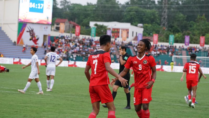 Timnas U-23 Indonesia saat melawan Filipina