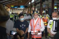 Menhub RI, Budi Karya Sumadi saat meninjau Bandara Soekarno Hatta 