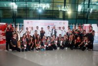 Kontingen Tim Indonesia tiba di Bandar Udara Internasional Soekarno-Hatta