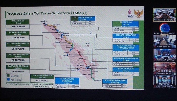 Gubernur Sumsel H Herman Deru pada rapat koordinasi Regional II penguatan kontribusi daerah dalam penuntasan pembangunan JTTS di Ballroom Hotel Novotel Palembang, Kamis (9/6).