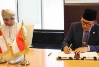 Penandatanganan perjanjian kerja sama Indonesia - Oman