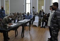 Kepala SKK Migas Dwi Soetjipto pada kegiatan penandatanganan kerja sama Wilayah Kerja Agung I, Wilayah Kerja Agung II dan Wilayah Kerja North Ketapang, Senin (20/6/2022)