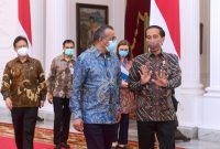 Presiden Jokowi menerima kunjungan kehormatan Dirjen WHO Tedros Adhanom Ghebreyesus di Istana Merdeka Jakarta, Selasa (21/06/2022)