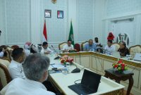 Sekda Kota Palembang, Drs Ratu Dewa melakukan audiensi bersama Lutz Kleeberg dan Konsultan Royal Haskoning asal Australia terkait Program Capacity Building IPAL