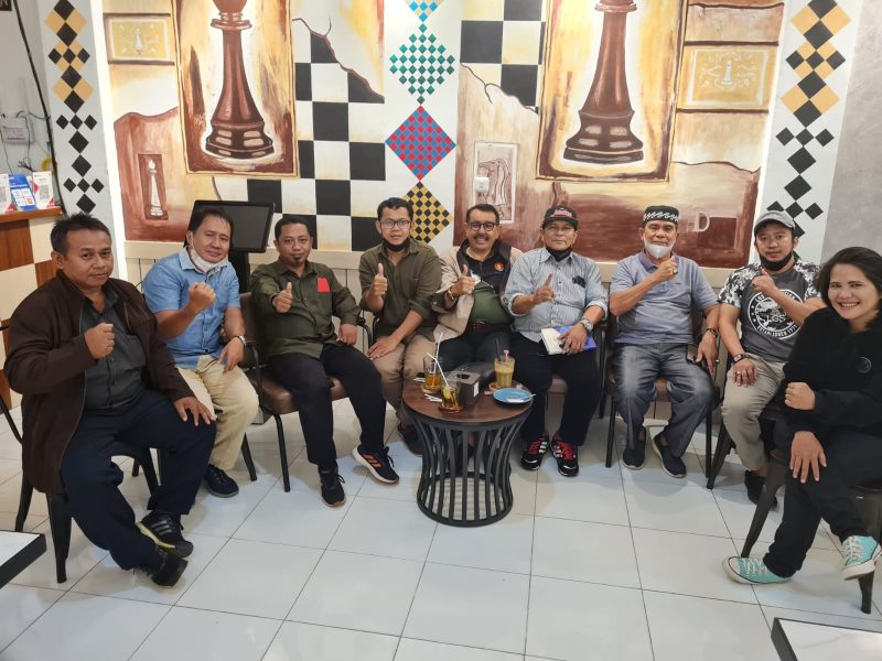 Pengurus PWI Sumsel saat audiensi dengan Pengurus Percasi Sumsel, Sabtu (25/6/2022)
