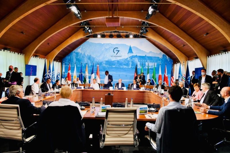 Presiden Jokowi menghadiri KTT G7 yang digelar di Schloss Elmau, Jerman, Senin (27/06/2022)