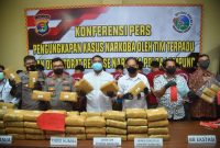 Polda Lampung menggagalkan pengiriman 69 kilogram ganja saat akan menyeberang dari Pelabuhan Bakauheni, Lampung Selatan