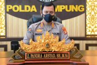 Kabid humas Polda Lampung Kombes Pol Zahwani Pandra Arsyad SH MSi
