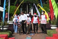 Presiden Jokowi menghadiri Puncak Peringatan Hari Anak Nasional (HAN) tahun 2022 di Taman Teijsmann, Kebun Raya Bogor, Jabar, Sabtu (23/07/2022)