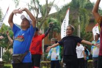 KORMI dan Dekranasda melakukan senam pagi bersama