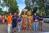 1300 peserta tampil dalam Festival Olahraga Rekreasi Nasional VI 2022, kategori Marching Band di halaman Kantor DPRD Sumsel, Selasa [05/07/2022].