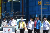 Presiden Jokowi meresmikan SPAM Wae Mese II, di Kabupaten Manggarai Barat, NTT, Jumat (22/07/2022)