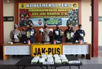 Polres Jakarta Pusat saat menggelar keterangan pers