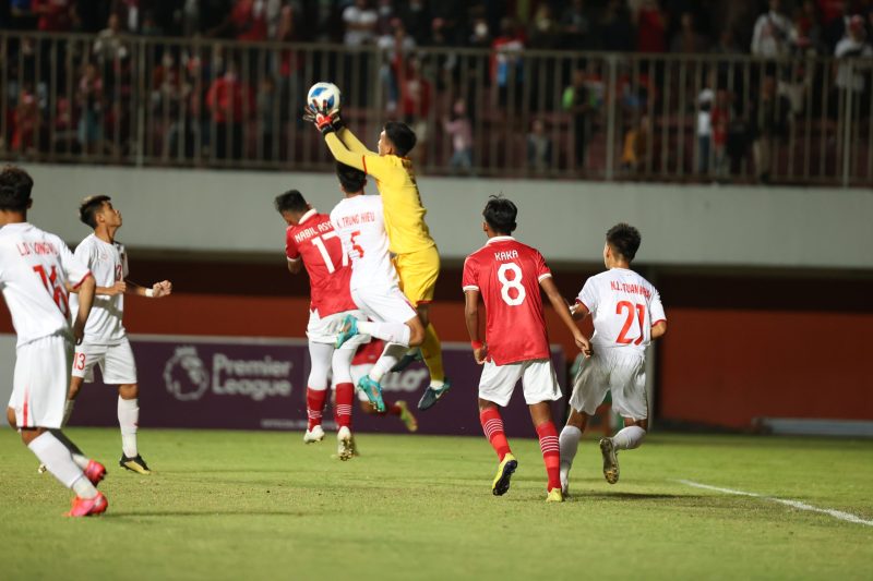 Timnas U-16 Indonesia saat melawan Vietnam, Sabtu (6/8/2022) malam