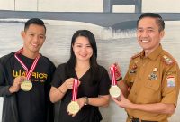  Petarung One Pride Mixed Martial Arts [MMA] Eka Darmawansyah temui Sekda Kota Palembang Ratu Dewa