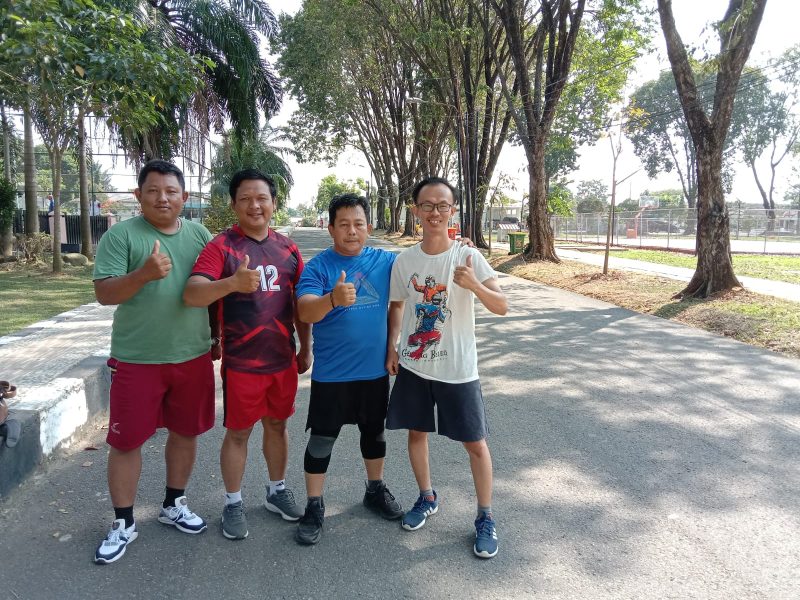 Wartawan Sumsel saat mengikuti seleksi Porwanas cabor Atletik di Lapangan Pakri