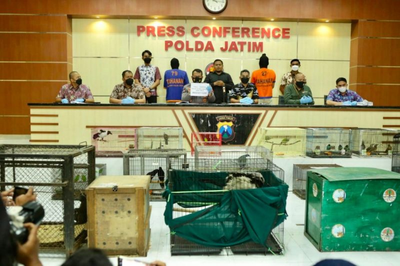 Kabid Humas Polda Jatim Kombes Po Dirmanto SH SIK saat menggelar konferensi pers