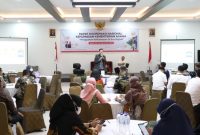 Direktur Kemenkominfo, Hasyim Gautama dalam Rapat Koordinasi Nasional Kehumasan Kementerian Agama