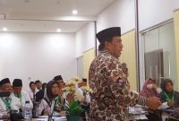 Direktur Bina Haji Arsad Hidayat beri arahan peserta Sertifikasi Pembimbing Ibadah Haji di NTB