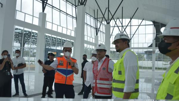 Menhub RI Budi Karya Sumadi saat meninjau Terminal Tipe A Amplas Medan