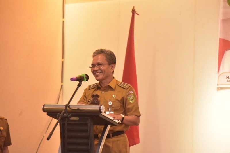 ekda SA Suprono saat membuka dengan resmi Pembukaan rapat asistensi penerapan PTSP di daerah Provinsi Sumsel