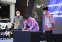 Gubernur Sumsel, H Herman Deru pada Peringatan Hari UMKM Nasional 2022 di Bandung, Jawa Barat