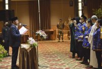 750 PNS di lingkungan Pemprov Sumsel, diambil sumpah dan janjinya oleh Gubernur H Herman Deru