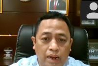 Anggota Bawaslu Puadi saat sambutan dalam Webinar Nasional Netralitas dan Kewaspadaan Politisasi ASN Dalam Pemilu dan Pilkada 2024 