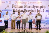 Gubernur Sumsel H herman Deru pada Opening Ceremony Pekan Paralympic Pelajar Provinsi ke-I, NPCI Sumsel 26-28 September