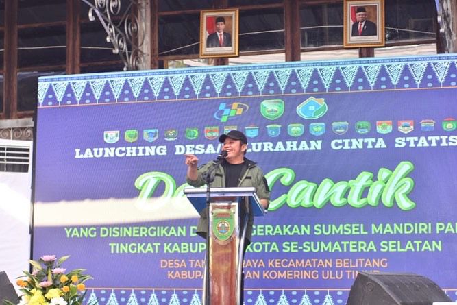 Launching Progran Desa/Kelurahan Cinta Statistik yang disinergikan dengan GSMP di tingkat kabupaten/kota se-Sumatera Selatan