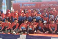 Senam Massal Bank SumselBabel Prabumulih bersama masyarakat Seinggok Sepemunyian, Minggu [25/09].