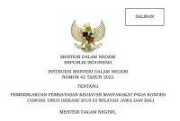 Instruksi Mendagri No 42 tahun 2022